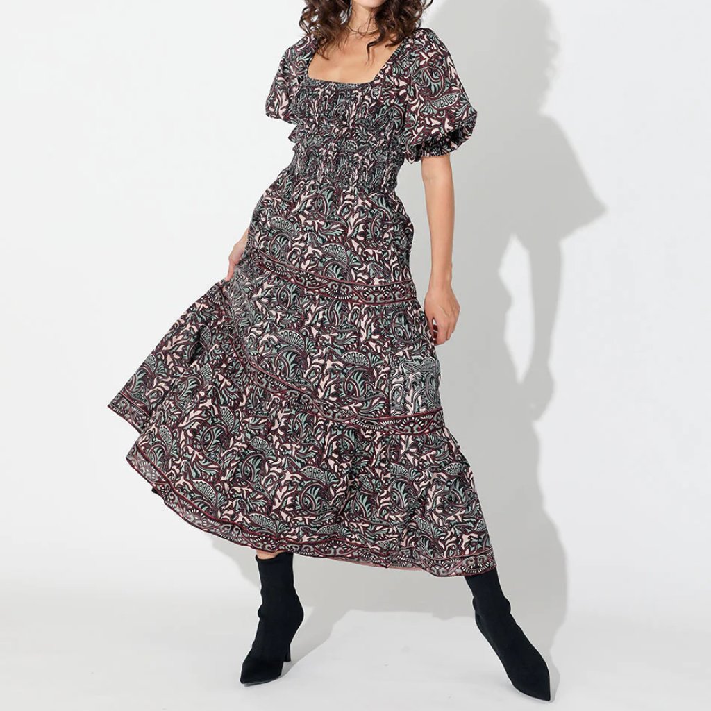 Cleobella Saanvi Ankle Dress In Zuri Xs